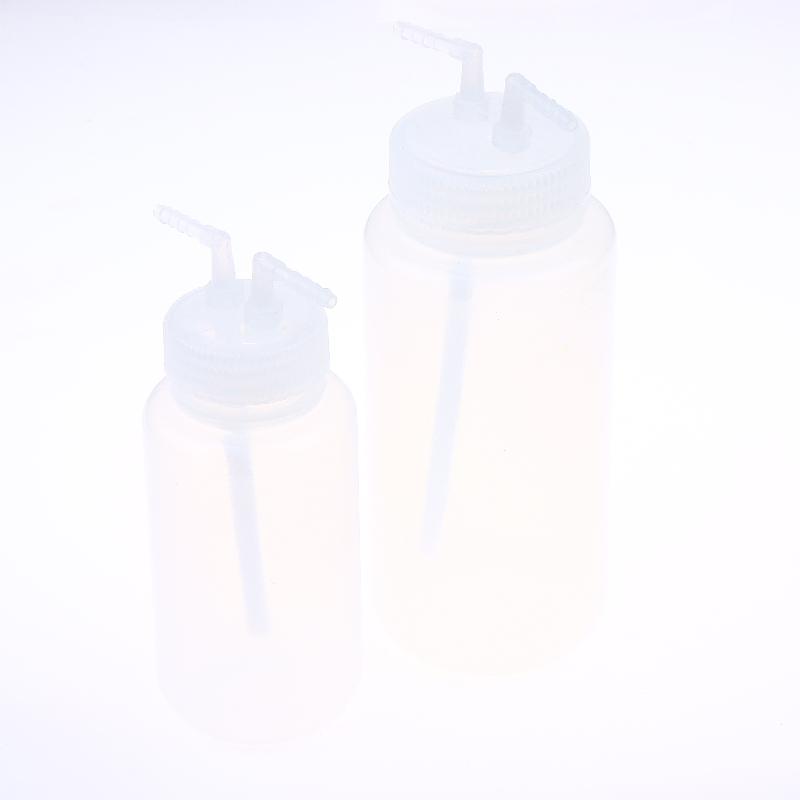 250ml/500ml Wash Bottle, Polyethylene PP Transparent Plastic Gas Washing Cylinder,for Dispensing Liquid Labs