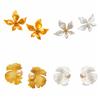 Solid Color Pearl Ear Studs Elegant Flower Earrings Jewelry Fashion Ginkgo Leaf Earrings  Gift