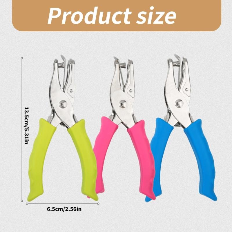 Single Hole Punch Handheld Hole Punch Paper Punch 6mm Punching Pliers School Office Supplies for Scrapbooking Cards