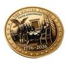 US 250th Anniversary Souvenir Coin Double-Sided Carved United States History Commemorative Badge