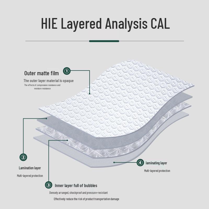 H100g Matte Bubble Wrap & Foam Bag for Logistics