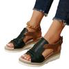 Fish Mouth Flat Bottom Wedge Heel Sandals Women's Summer New Casual Buckle Belt Outer Wear Women's Sandals