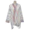 Tassel Ethnic Style Shawl Wave Stripe Sunscreen Scarves Knitted Shawl for Women  Ladies/Girls