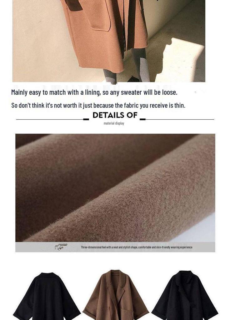 2021 Trendy Hepburn Style Woolen Cloak for Women/Students