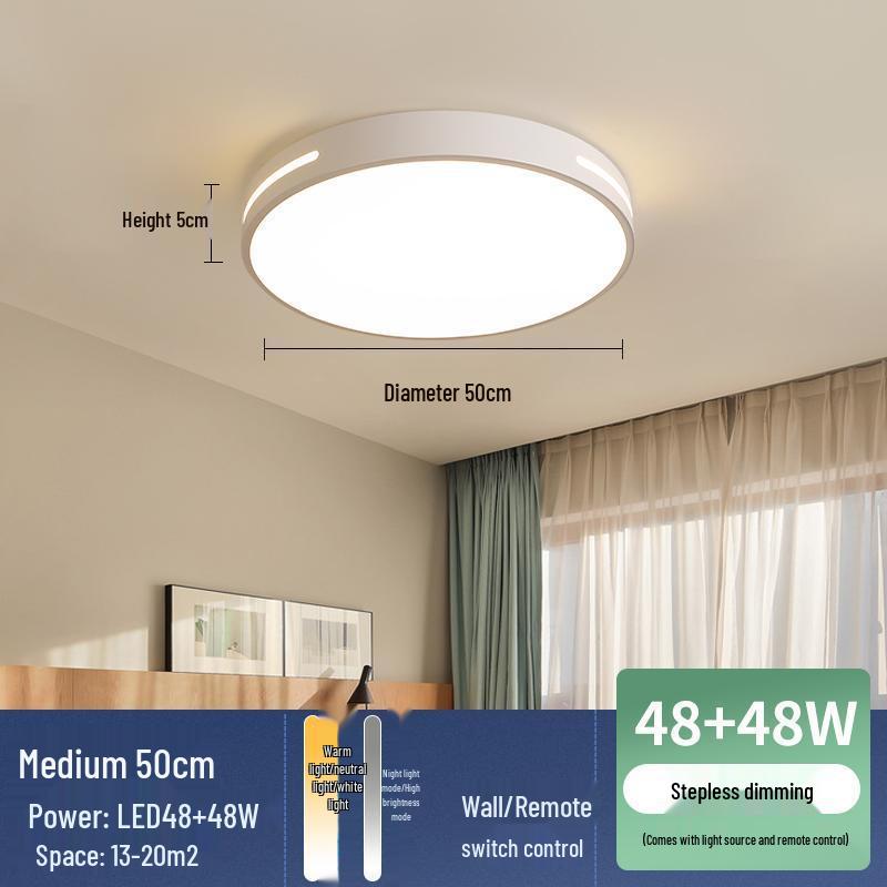 2025 Modern LED Ceiling Light for Bedroom, Study, or Living Room - Round and Simple Design
