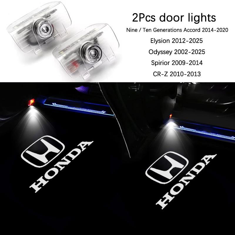

2Pcs Car Door Welcome Lights Projector Lamps Accessories For Honda Civic FIT Accord Prelude CRV 5th City CRZ CRX Jazz HRV Pilot