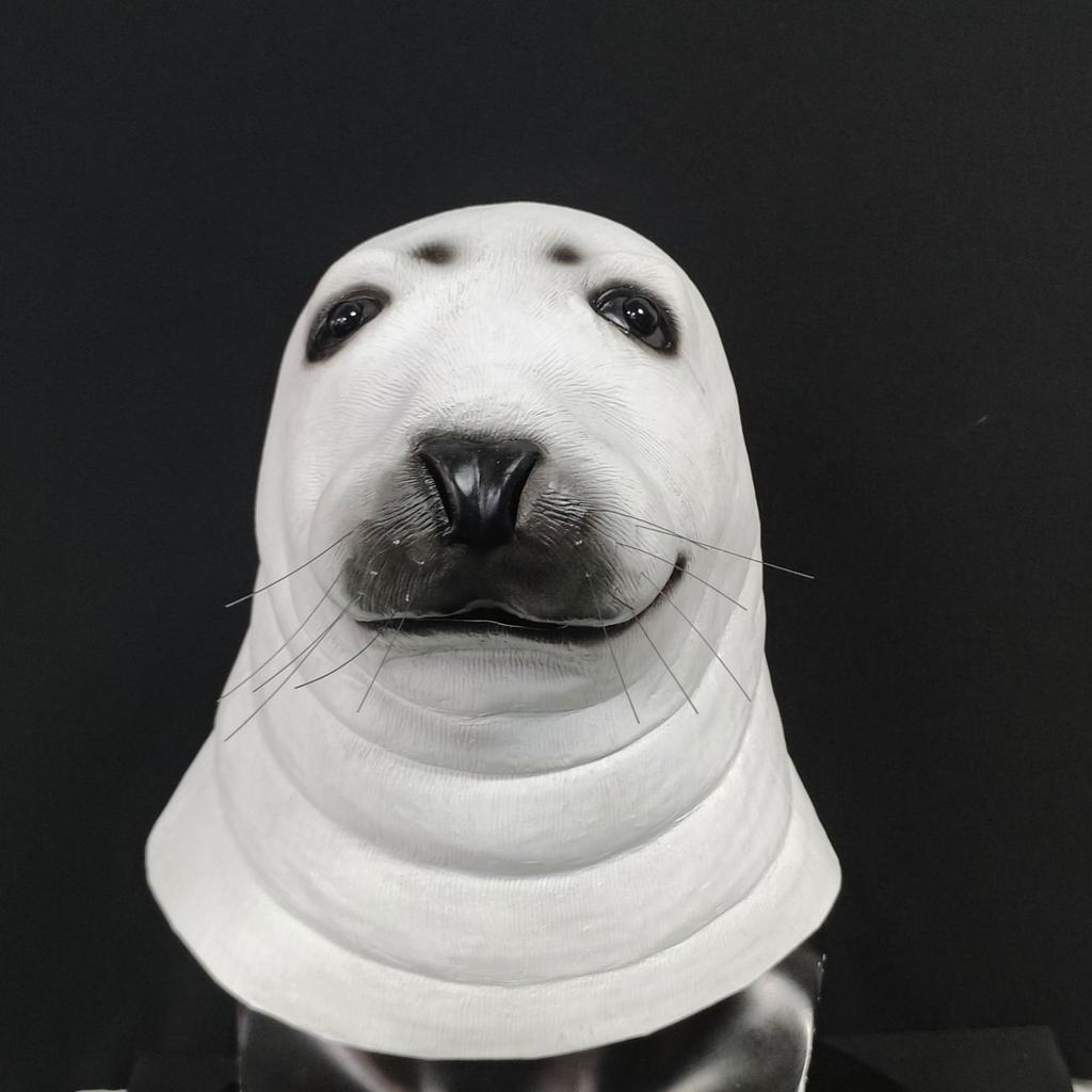 Seal headgear Cute animal latex masks, adorable animal headgear, Halloween party costumes, and photo props