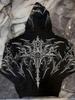 Divine Breath Zipper Hoodie: Men's Dark Style Fitness Sweatshirt