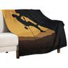 Retro Rock Climbing Bouldering S Mountain Rock Climber Throw Blanket Outdoor Soft Blanket for Picnic Beach Camping