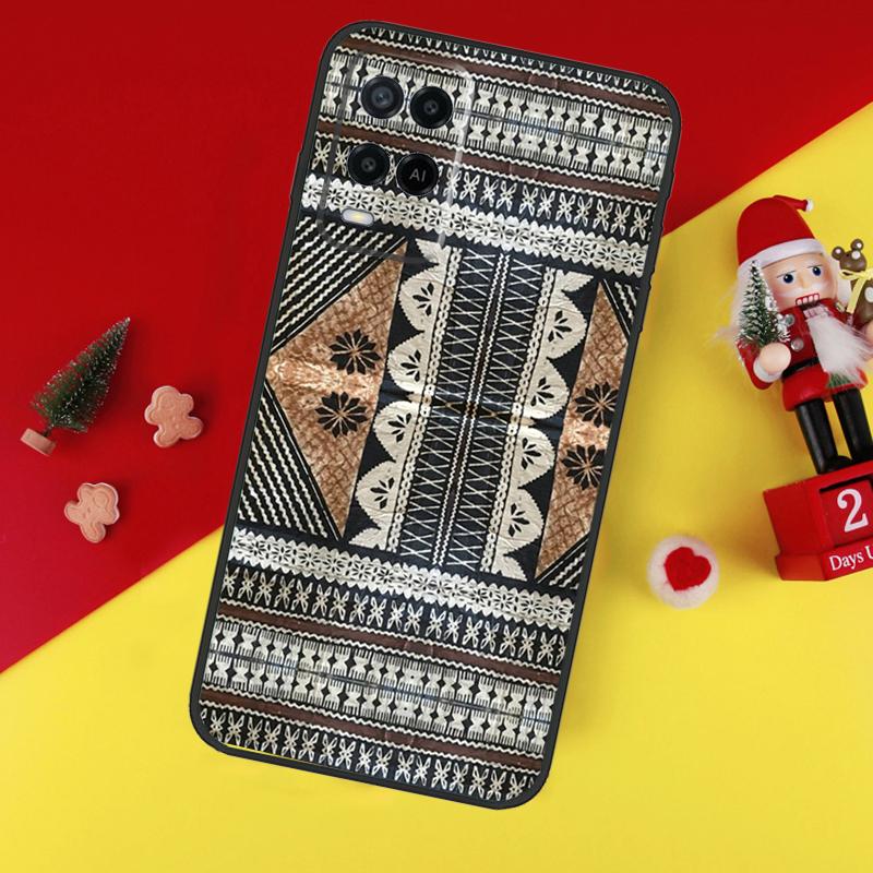 Fijian Masi Tapa For OPPO A96 A76 A16 A52 A72 A92 A98 A78 A58 A5 A9 A15 A17 A77 A53S A57S A94 A74 A54 Case