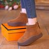 Women's Lightweight Comfortable Thick Sole Winter Warm Cold Padded Snow Boots Non-slip Wear Outdoor Leisure Sports Fur One Cotton Boots