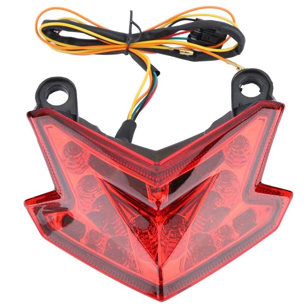 Motorcycle LED Tail Light Lamp Brake Turn Signal Taillight for Kawasaki Z800 2013 2014 (Red)