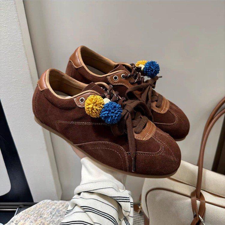 Inner height increase 4cm cowhide thick-soled retro Dexun shoes 2025 new versatile breathable height increase sports Forrest Gump board shoes