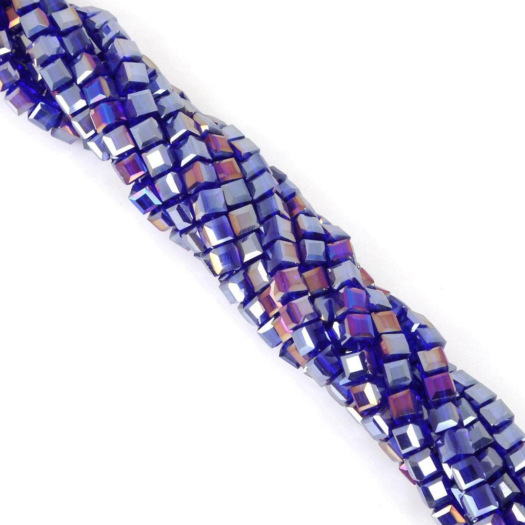 Square 8mm Glass Crystal Beads for DIY Ancient Style Jewelry: Bracelet, Necklace, Earrings