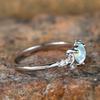 Love Style Two Sided Moon Three Claw Ring Simple and Versatile Niche
