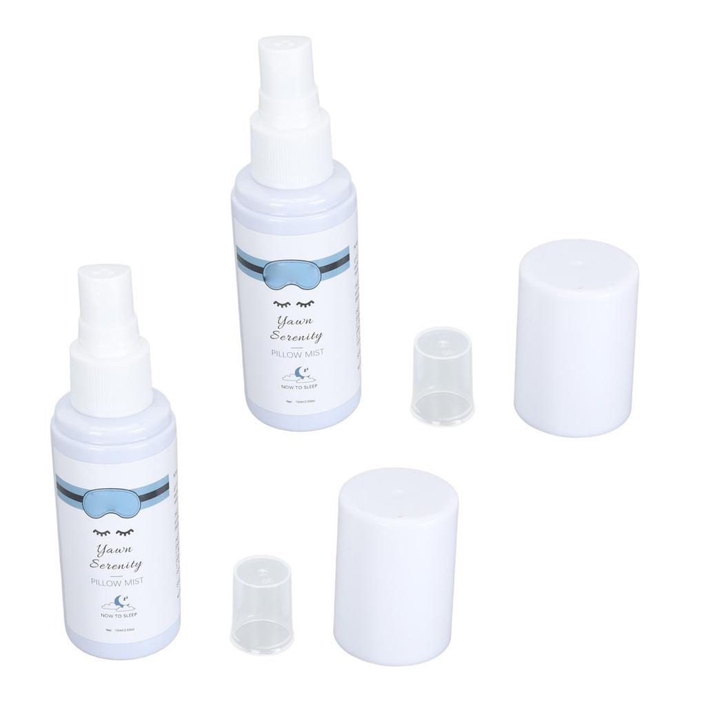 2pcs Pillow Sleep Spray Mist for Deep Sleep Stress Anxiety Relief Fine Mist Instant Lavender Sleep Aid Spray 75ml
