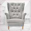 Gaja Wing Chair with Footstool Scandinavian Family Furniture Pigeon Ash