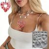 Unique Heart Shaped Silicone Mold For Crafting Necklace Earrings Pendants Jewelry Accessories Making Tool