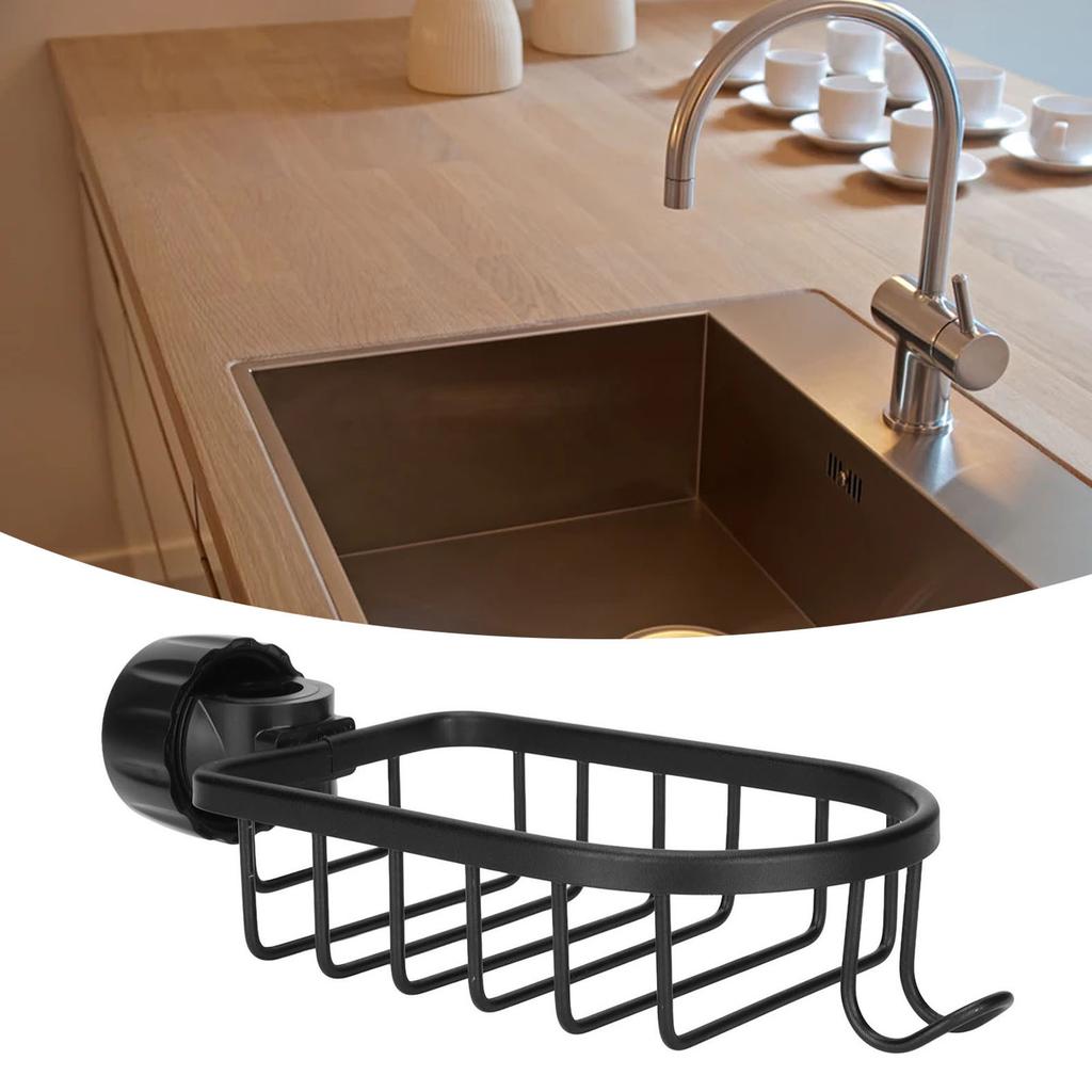 Hanging Faucet Storage Rack   Sink Dishcloth Sponge Drainer Rack for Kitchen Bathroom