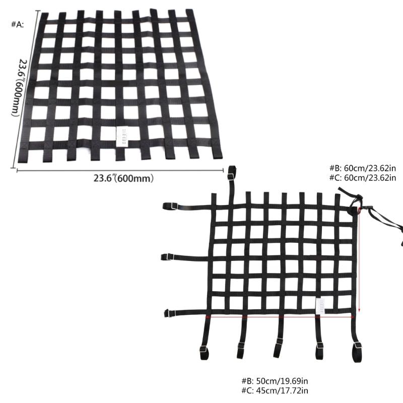 1PC Window Net Race Car Window Net Mounting Kit Ribbon Style 24Hx24W / 20Hx24W / 18Hx24W Car Accessories Black/Red/Blue