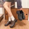 Platform British style small leather shoes 2025 new spring and autumn versatile loafers one-pedal single shoes heightening Mary women's shoes