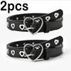 Punk Style High-end PU Leather Cardioid Pin Buckle Belt Women's Waist Straps for Jeans & Casual Wear Fashion Novelty Waistband