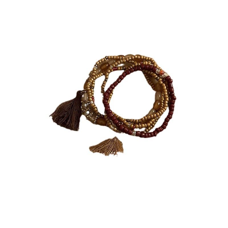 Bohemian Miyuki Multi-Layer Beaded Bracelet: Summer Ethnic Style, Light Luxury Niche Retro Jewelry