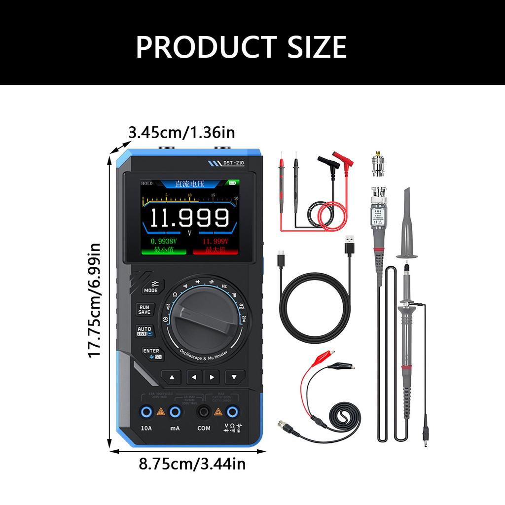 High Precision 4.5 Digit Digital Multimeter with Oscilloscope & Signal Generator Simple To Operate for Professional Use