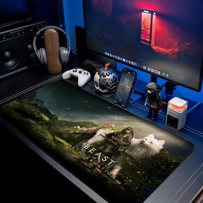 Tapis de souris beast of reincarnation Extra Large XXL Tapis de bureau étendu pour jeu caoutchouc naturel antidérapant
