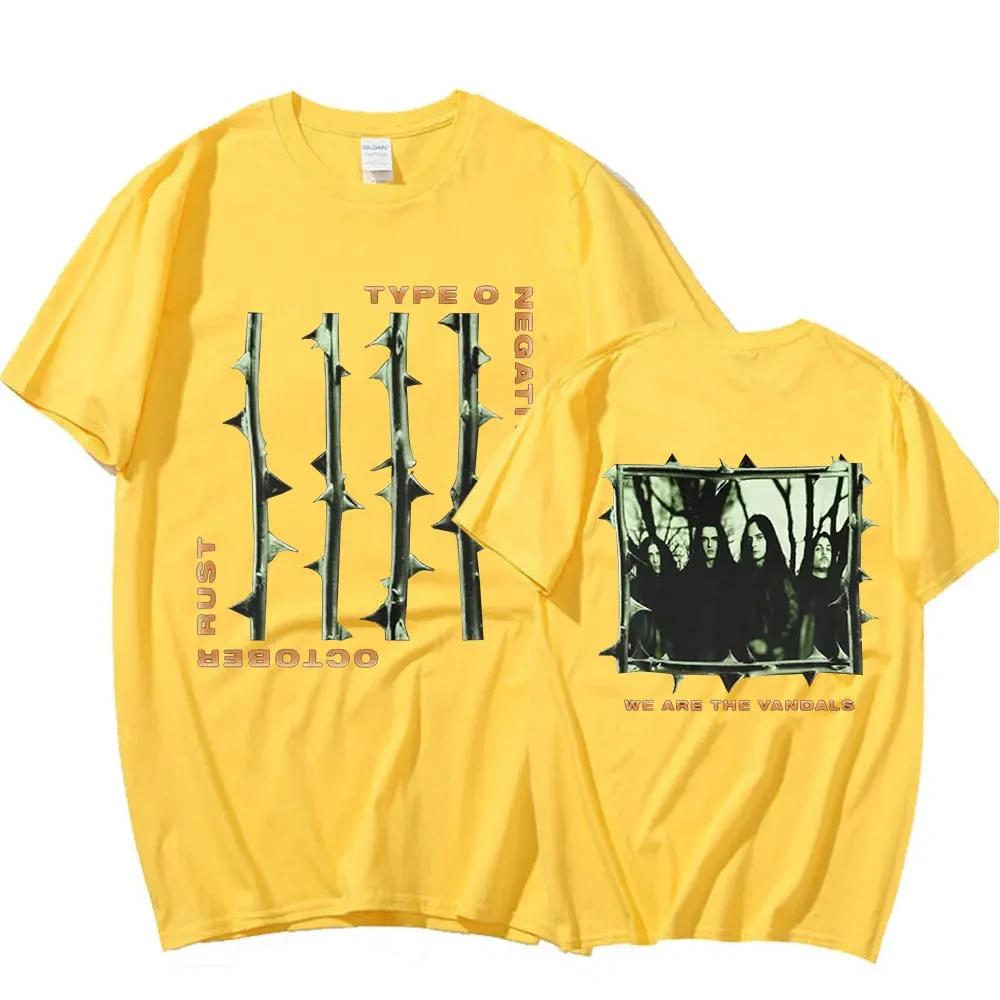 

Футболка Type O Negative October Rust, футболка Gothic Metal Rock Band, летняя мужская хлопковая футболка свободного покроя с коротким рукавом в винтажном стиле XXXXXL