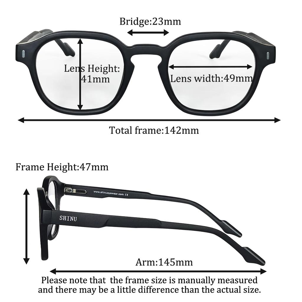SHINU Progressive Multifocal Photochromic Adaptive Lenses Glasses for Reading Computer and Distance Vision No-line Progressive