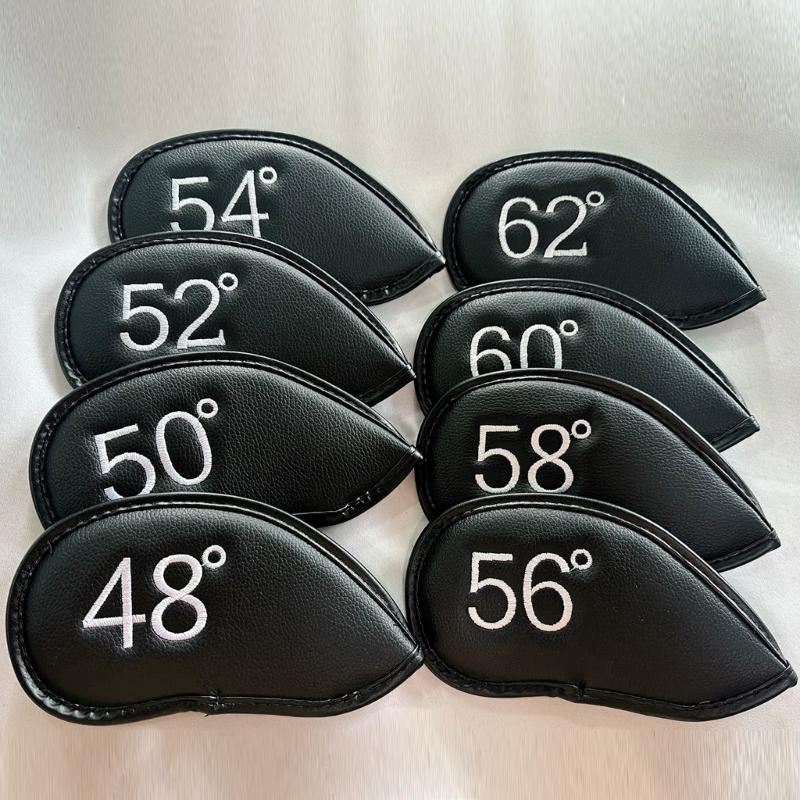 8pcs Golf Iron Head Cover Thick PU Leather Golf Head Cover Replacement Headcover Protective Cover Easy to Use