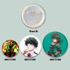 32/44/58mm Anime Figure Izuku Midoriya Round Brooch Clothing Lapel Pin Souvenir Soft Button Pins My Hero Academia Badge