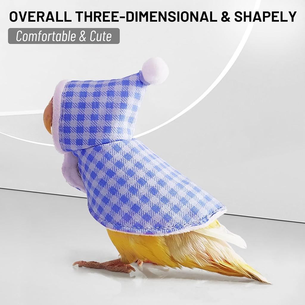 Cute Bird Costume, Parrot Cloak Cosplay Photo Prop, Bird Clothes for Budgerigar, n Greys Parakeet, Conure, Cockatiel, Mynah, Love Birds, Finches