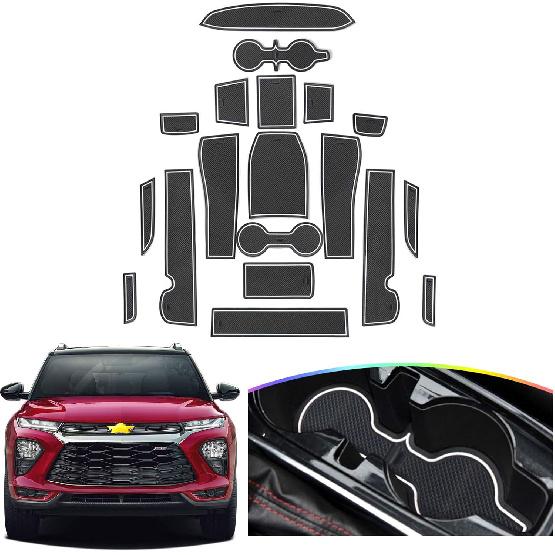

SKTU for 2021-2024 2025 2026 Chevy Trailblazer Door Slot Mat 2024 2025 2026 Chevy Trailblazer Accessories Non-Slip Interior Door Groove Gate Pad Fit белый