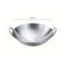 Stainless Steel Wok with Two Handles Multi Functional Wokes Pans  Rust and Scratch Resistant Wokes Pans Kitchens Accessories