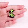 We Ovthere Letter Enamel Alien Brooch Badge Pin Party Accessory