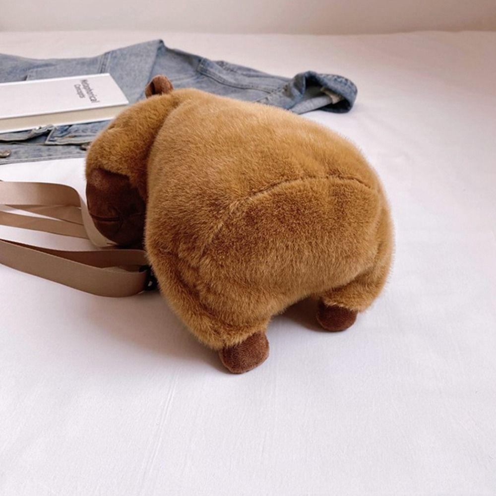 Capybara Cartoon Batoh Cartoon Students School Bag Plyšová crossbody kabelka Capybara Travel
