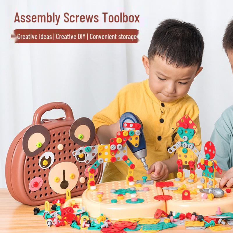 Children's Educational Toolbox with Electric Screwdriver for Toy Assembly and Repair