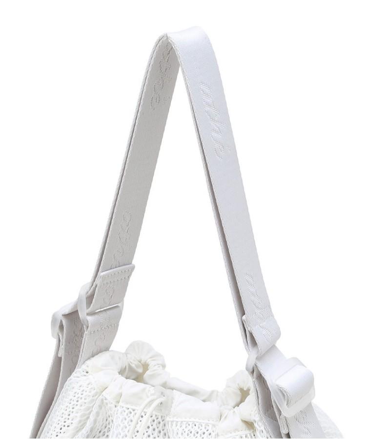 Athe Vanessabruno [Ruban] White Mesh Backpack And Shoulder Bag S Aaba5E915Wt