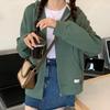 Women's Korean-Style Hooded Cardigan Sweatshirt - Lightweight, Loose Fit, with Drawstring, Ideal for Spring and Autumn Casual Wear.
