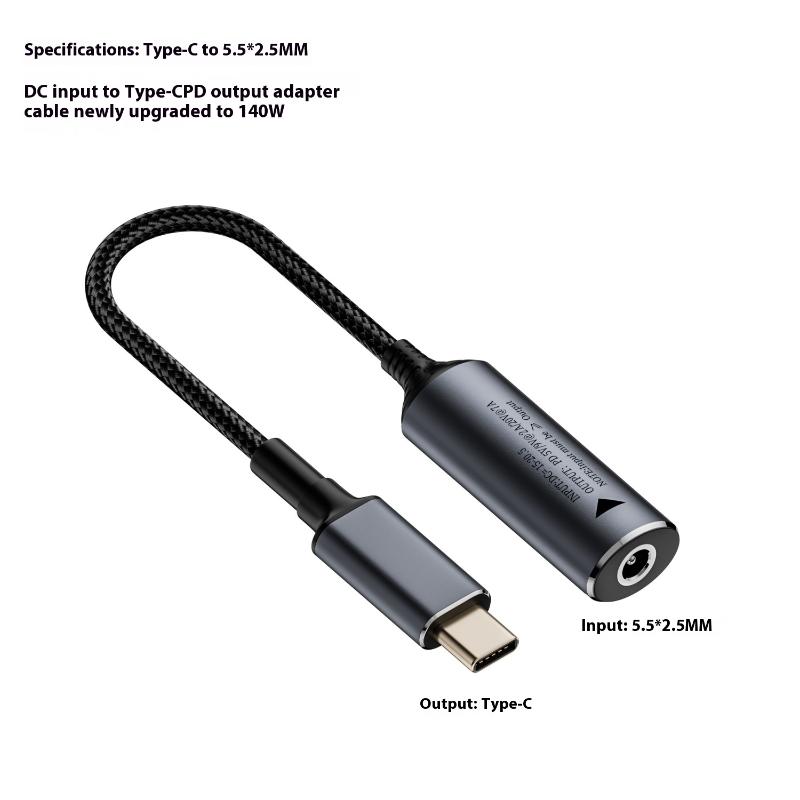 

1Pcs Fast Charging Cable For Macbook Huawei 140W Universal Laptop 5V 9V 20V DC Female To USB C Type C PD Power Adapter Converter