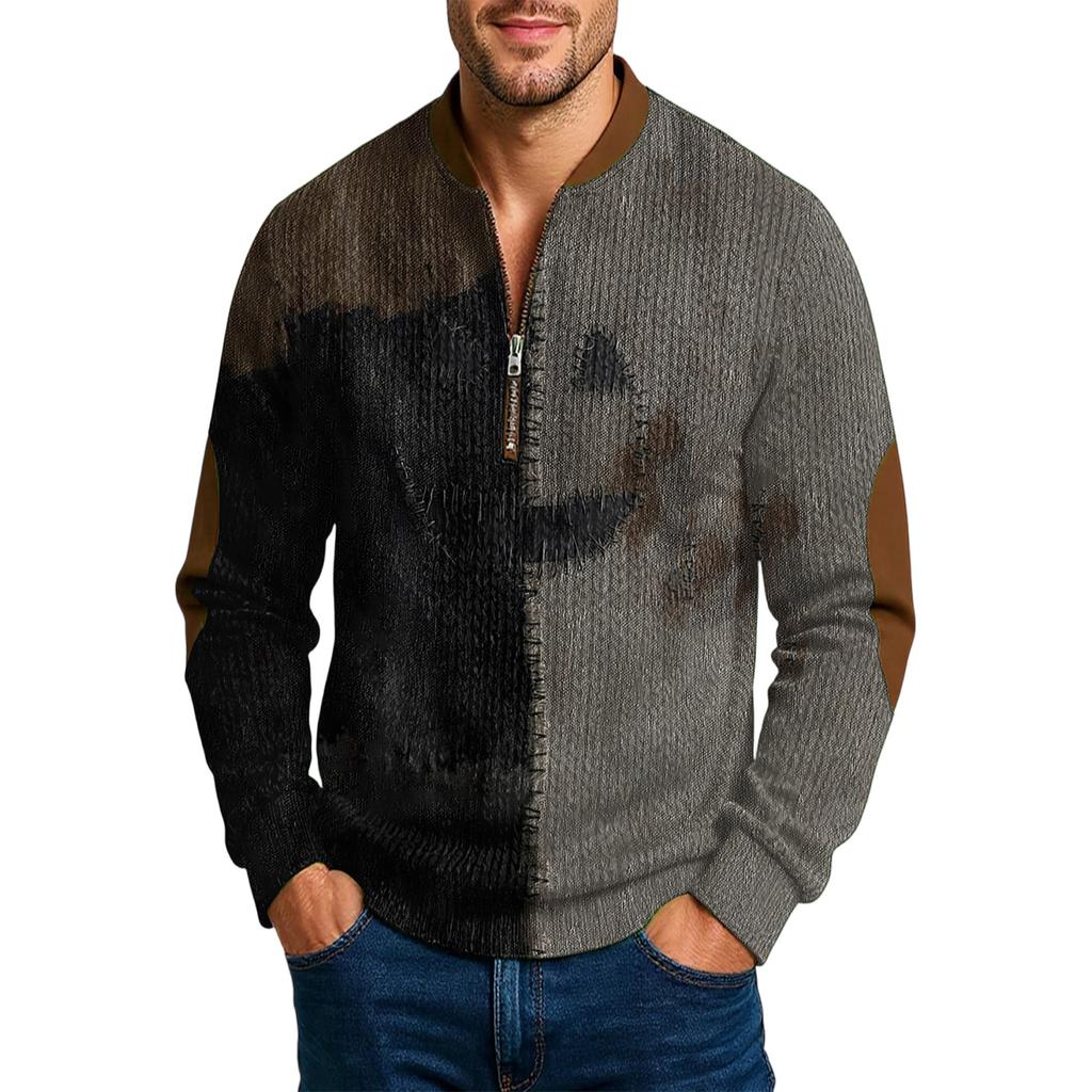 Men'S Outdoor Zipper Long Sleeved Sportswear Casual Sweatshirt