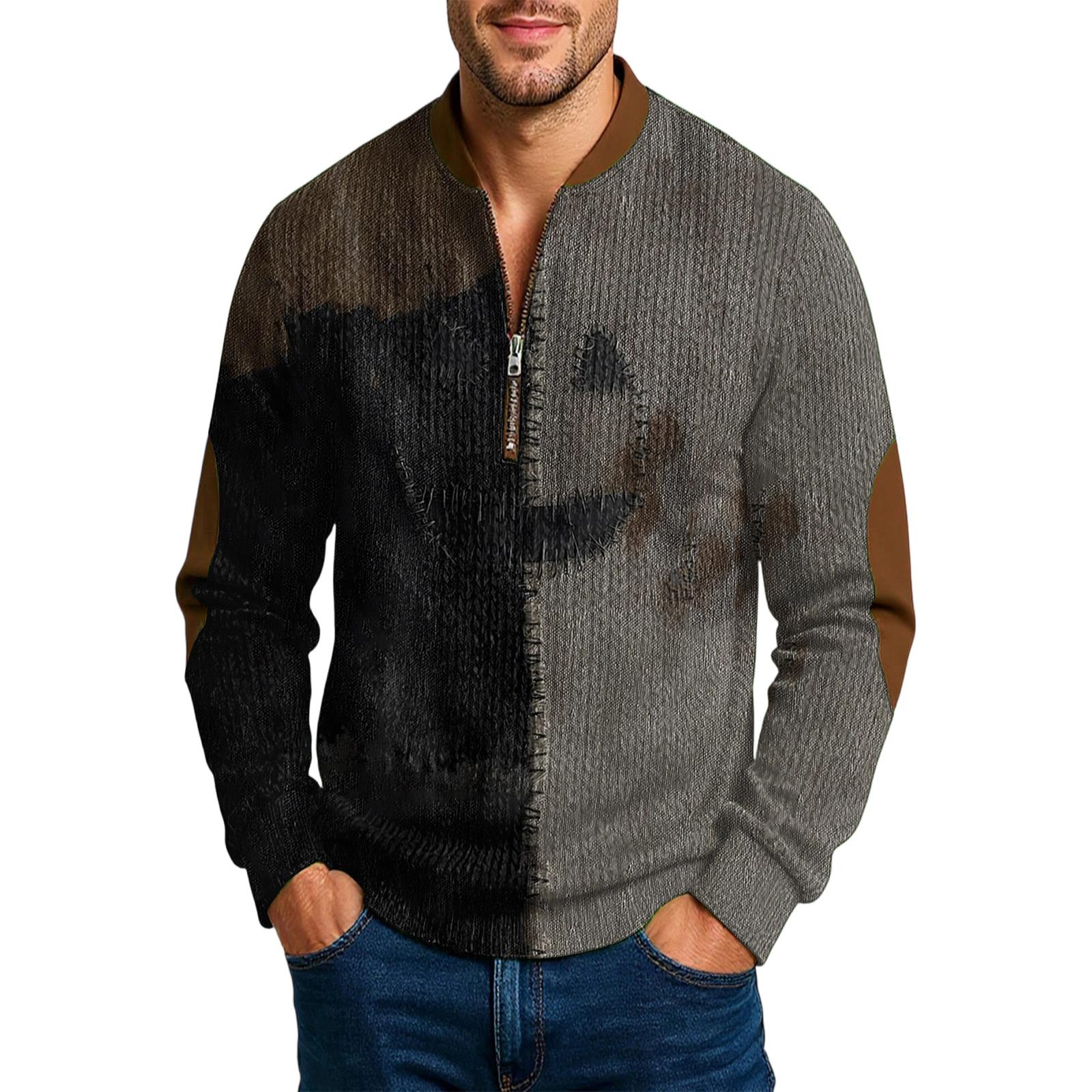 

Мужская спортивная толстовка с длинным рукавом на молнии для активного отдыха L верблюд