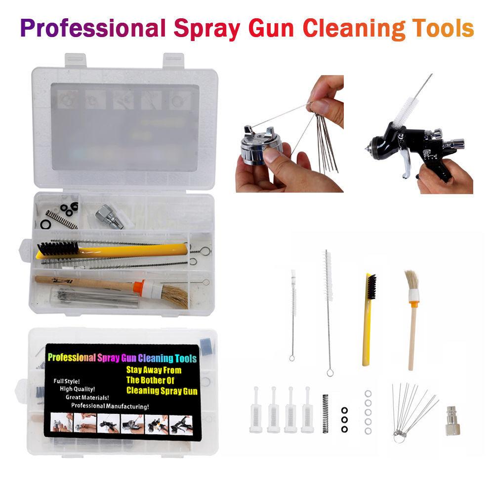 Pneumatische Spritzpistolen-Reinigungsset Reinigungsbürste 22-teiliges Set Wartungswerkzeugsatz Bürste Reinigungsöl Professionelles Set
