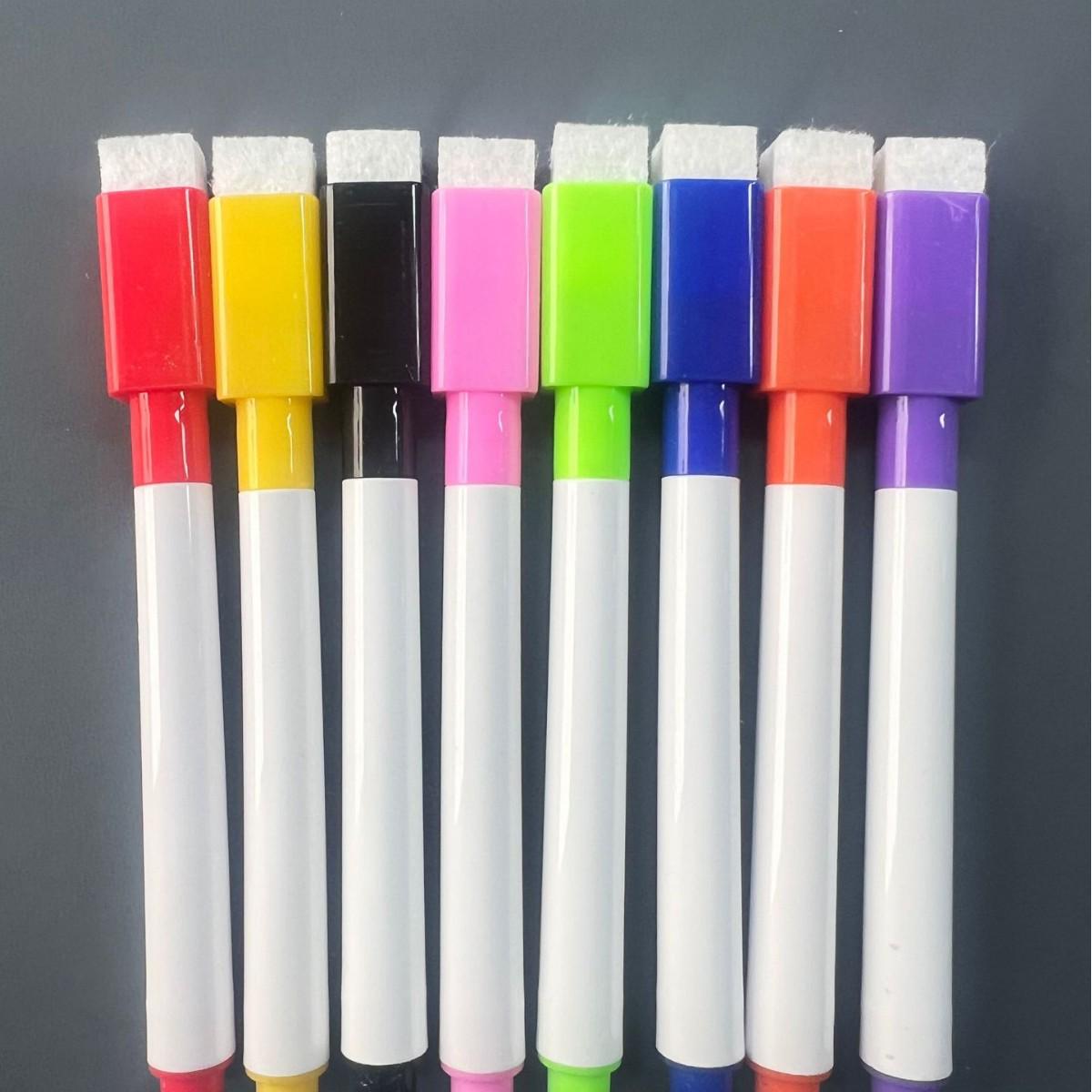 Erasable Water-Based Whiteboard Marker Set for Kids - Black Color, Easy Erase, Pen Control Training.