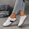 Fashion Fashion White Lace Up Vulcanized Shoes Women 2025 Autumn Round Toe Low Heel Sneakers Comfort Soft Sole Non Slip Skateboard Shoes