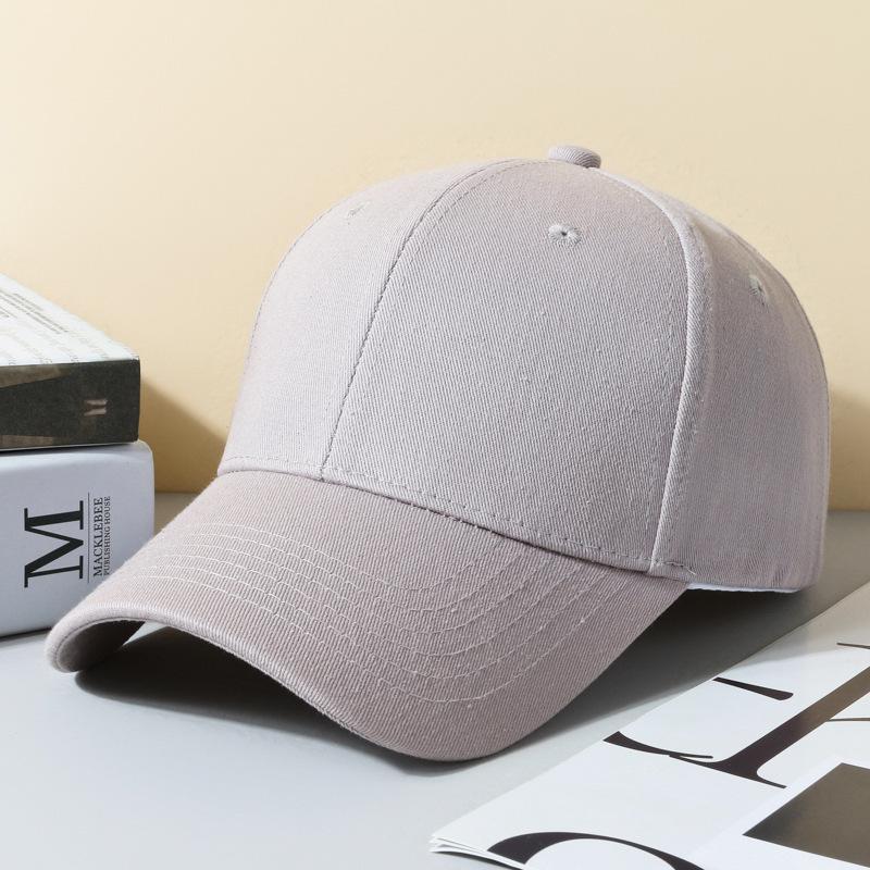 Solid Color Baseball Cap with Logo - Trendy, Casual, and Versatile Duckbill Design for Men & Women with Sun Protection