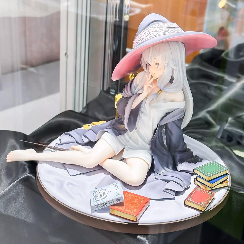 Anime Wandering Witch: The Journey of Elaina Figure Elaina Pajama Sitting Posture Action Figure PVC Model Toys Collection