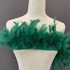 1 Metro Recortes de Plumas Naturales Flecos 10-15cm Plumones Cinta Para Boda Fiesta Costura Ropa Decoración Accesorios Manualidades